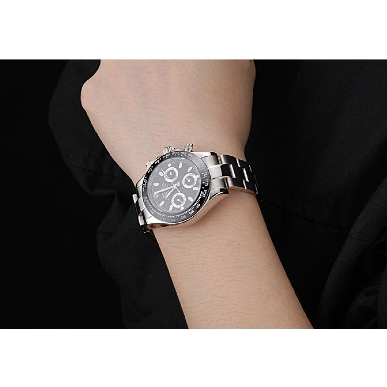 Aaa replica watch Rolex Stainless 622635 Subdials Silver Steel Steel Case Stainless Black Cosmograph Daytona 0616